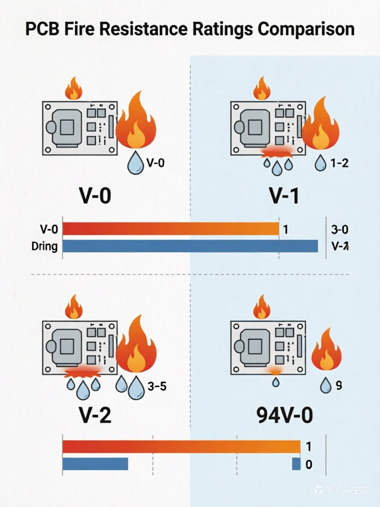 PCB Fire Resistance Rating-comparison
