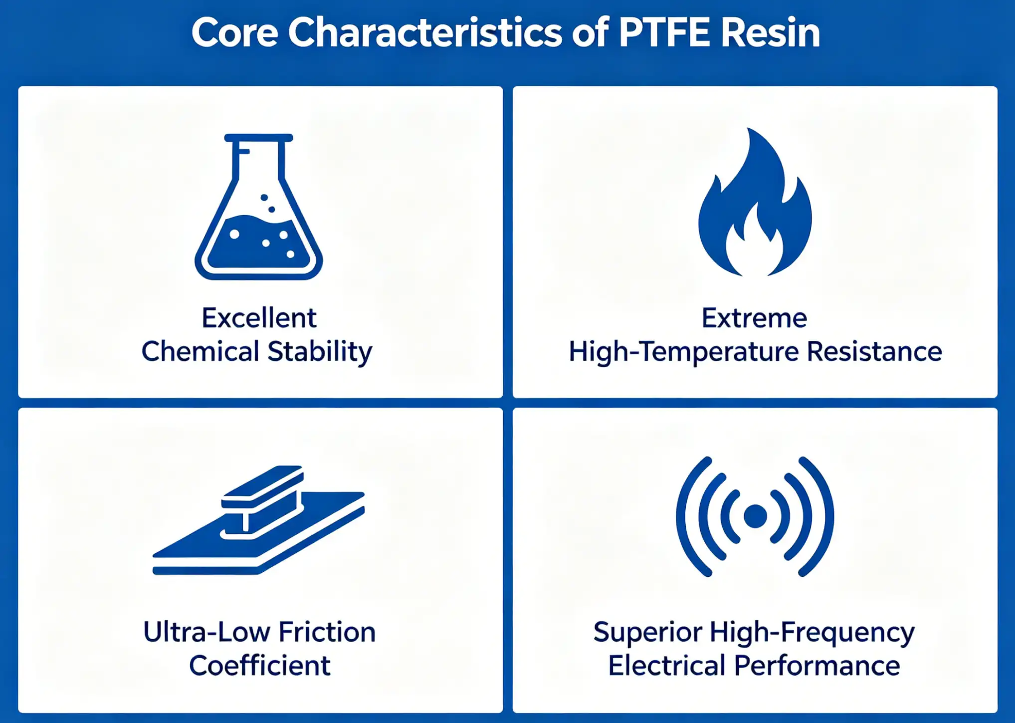 2L PTFE High-Frequency PCB 3 Core Characteristics of PTFE Resin