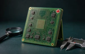 cUL certified PCB with Canadian certification label on a multilayer circuit board