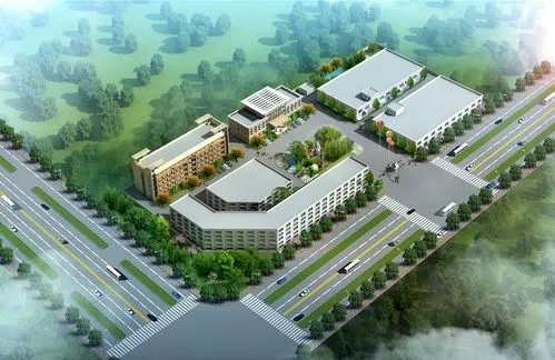 Aerial view of a PCB manufacturing campus with production facilities