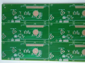 What is a PCB — panel of single-sided printed circuit boards after etching, before component assembly