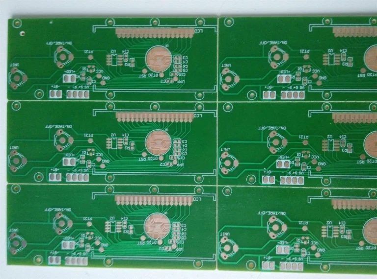 What is a PCB — panel of single-sided printed circuit boards after etching, before component assembly